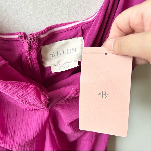 NWT BHLDN Sydney solid strapless chiffon gown - Picture 5 of 8